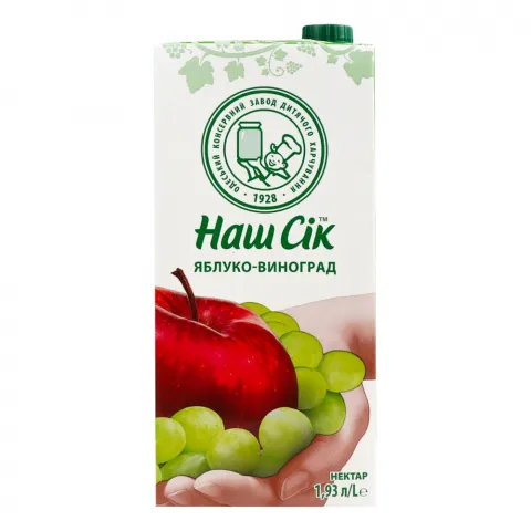 Нектар Наш Сік 1,93 л т/п Виноградно-яблучний