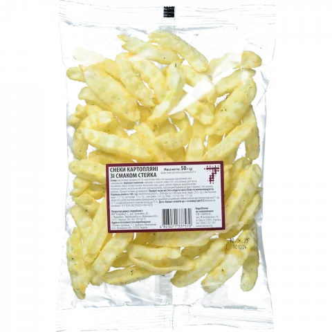 Снеки картопляні 7` 50 г зі смаком стейку`