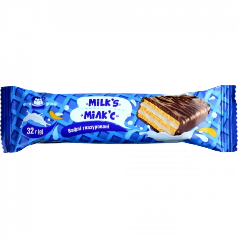Вафлі Єврогруп 32 г Мілк`с