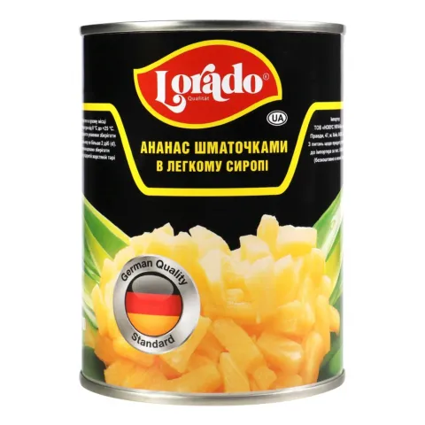 Конс Ананас Lorado 580 мл Шматочки И016 (Таїланд)
