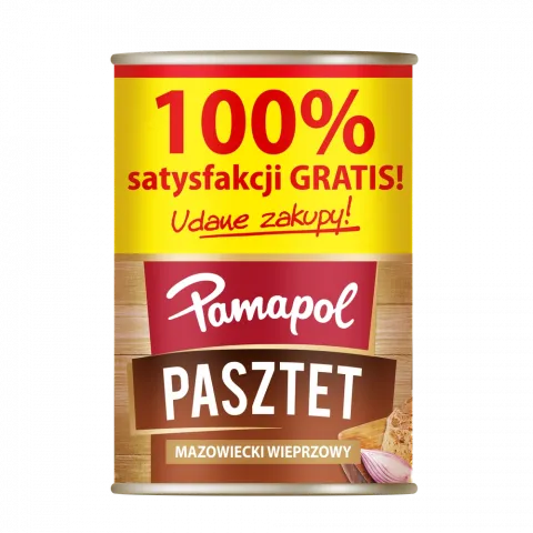 Паштет Pamapol 390 г зі свинини И105 (Польща)