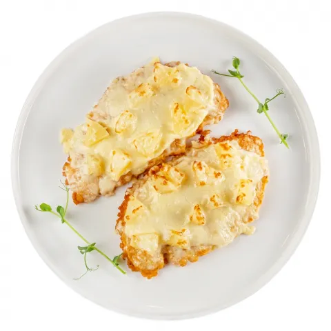 Філе куряче запечене з ананасом та сиром ваг. Кулінар.