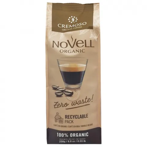 Кава Novell Cremoso Орган. 250г зерн. И325