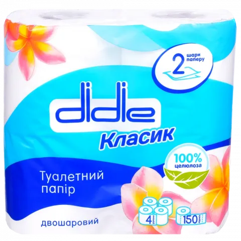 Туал. папір Didie 4 шт. Класик Білий 2-х шар.