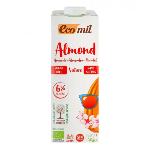 Молоко Ecomil рослин. органіч. 1 л з мигдалю без цукру без глютену