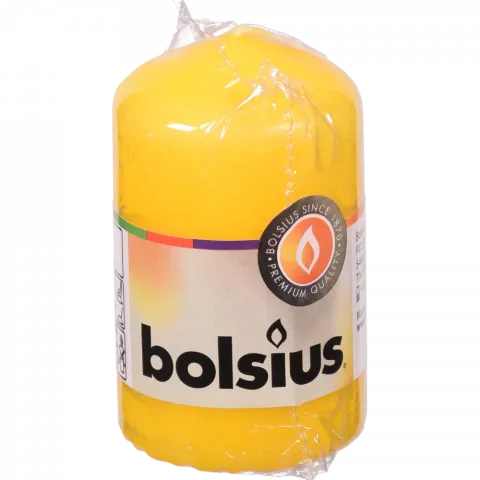 Свіча Bolsius 80/50 жовта 15 год.,арт. 103613200111