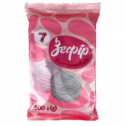 Зефір 7` 300 г Біло-рожевий`