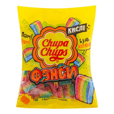 Цукерки Чупа Чупс 150 г Sour Tubes Belts
