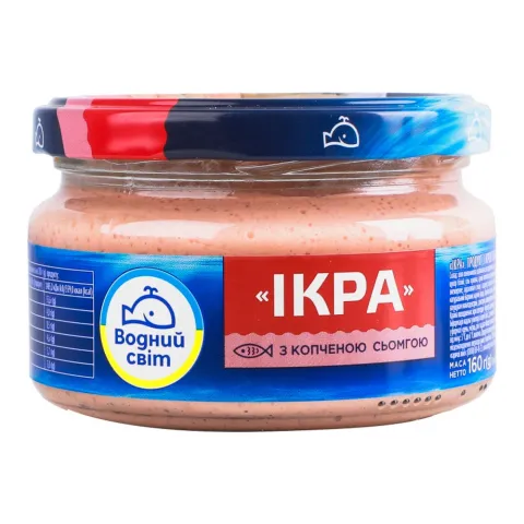 Ікра Водний Світ 160 г з копч. сьомгою