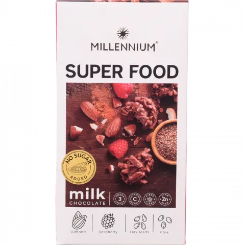 Цукерки Millennium 55/80 г Super Food молочний шок.