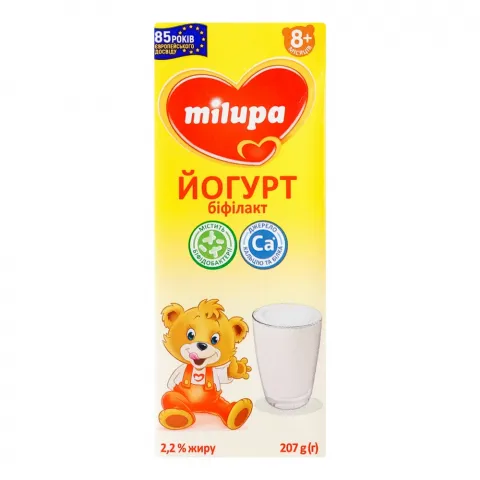 Біфідойогурт Мілупа 2,2 207 г Натуральний