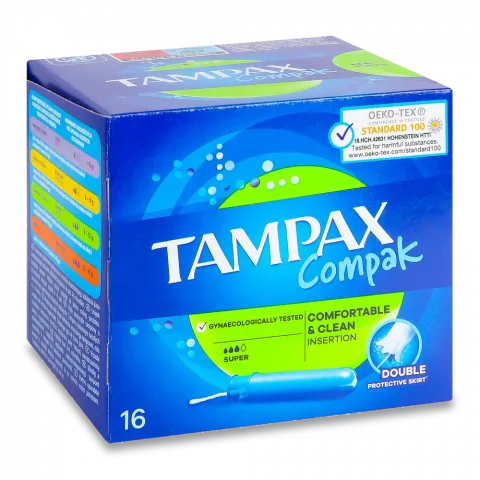 Тампони Tampax 16 шт. Компак супер