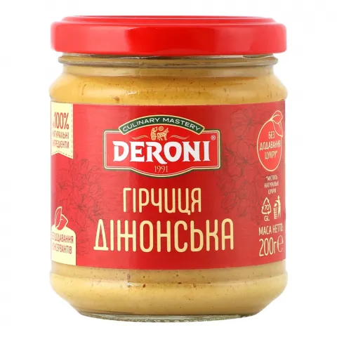 Гірчиця Deroni 200 г Діжонська И751 (Болгарія)