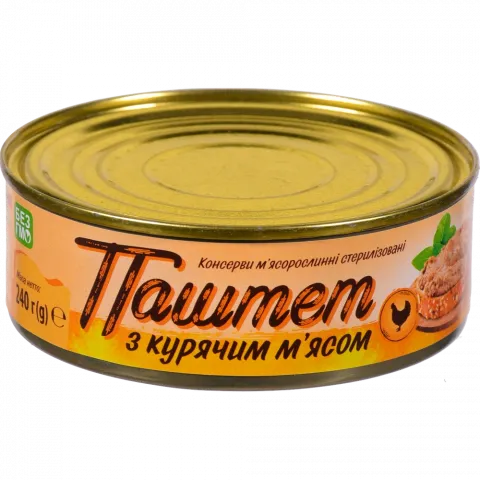 Паштет 240 г з курячим м`ясом