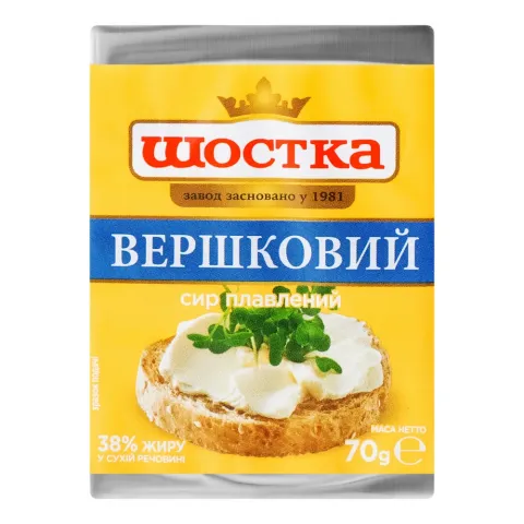 Сир Шостка плавл. 70 г Вершковий