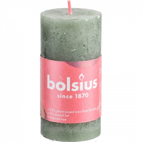 Свіча Bolsius 100/50 рустік Свіжий оливковий, 30 год., арт. 103668770370