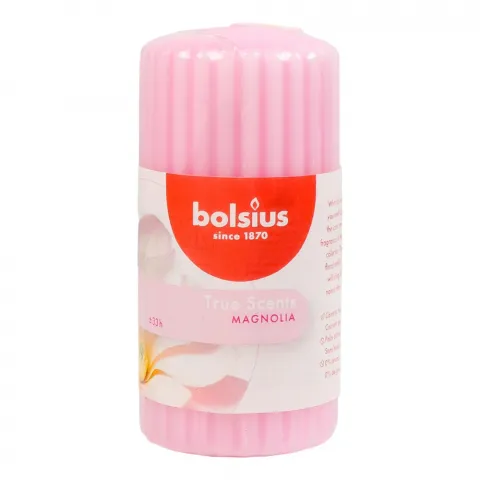 Свіча Bolsius ребриста 120/58 1 шт. True Scents Магнолія, 33 год., арт. 101925266704