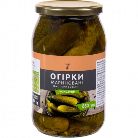 Конс Огірки 7` 880 г мариновані`