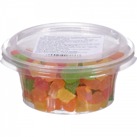 Цукати Ананас` кубик асорті 150 г шт.`
