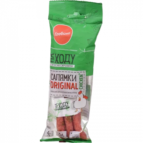 Ковбаски Глобино Салямки оригінал чікен 70 г в/ґ с/к газ. пак