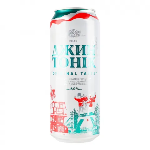 Коктейль сл./алк. Оболонь 0,5 л з/б Джин Тонік