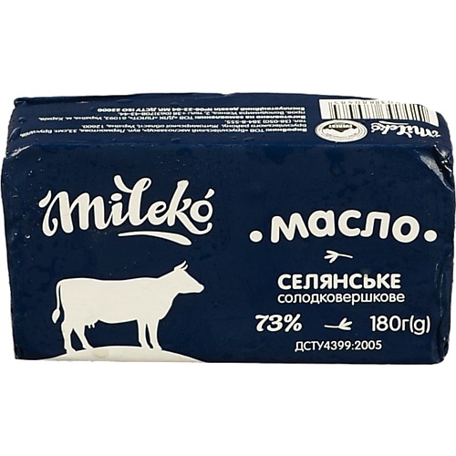 Масло Mileko 200г 73% селянське солодков