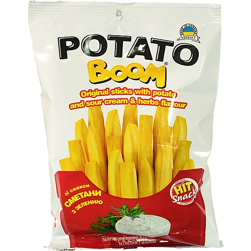 Палички Potato Boom 50г hit snack сметан