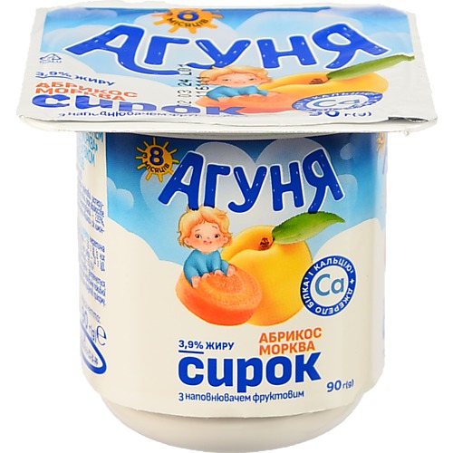 Сирок Агуня 90г 3.9% абрикос морква