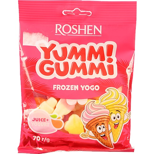 Цукерки Roshen 70г желейні yummi gummi f