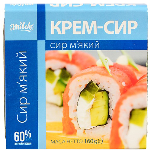 Крем сир Mileko 160г 60% ван.