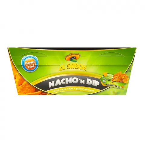 Чипси кукурудз. EL Sabor 175 г начо (Чипси з сіллю 85 г + соус гуакамоле 90 г) (Греція) И732