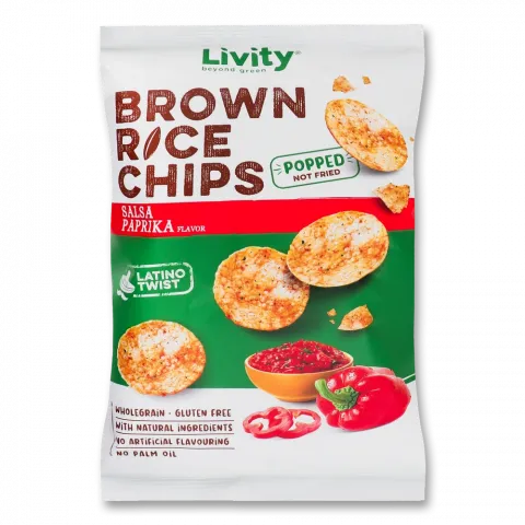 Чипси рисові B.yond LIVITY 60 г Сальса-паприка (Болгарія)