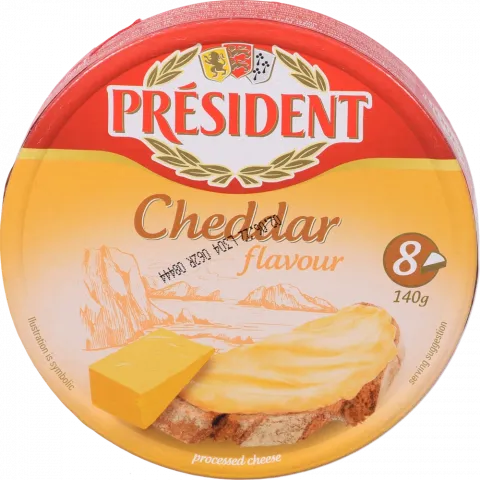 Сир Президент плавл. 140 г з ароматом Чеддеру