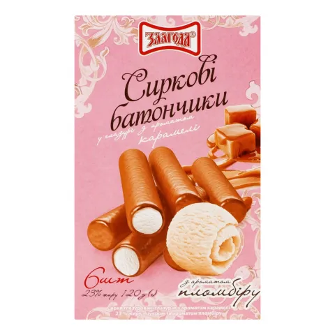 Творожні батончики Злагода 120 г 23 Пломбір