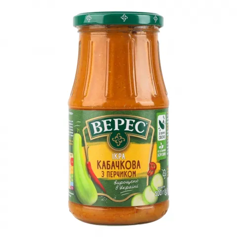 Ікра кабачкова Верес 440/500 г скл. з перчиком