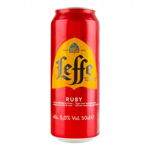 Пиво Leffe Ruby 0,5 л з/б