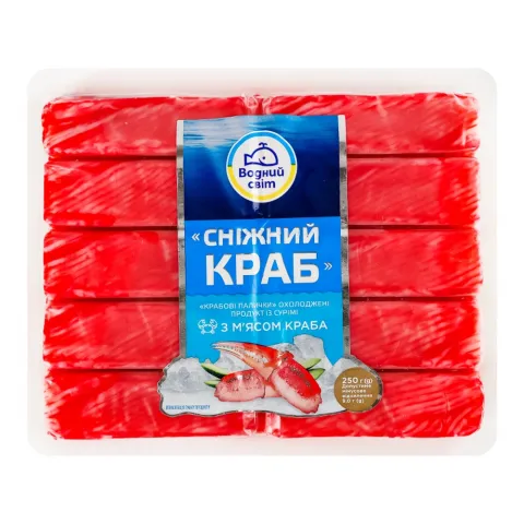 Краб пал Водний Світ 250 г Сніжний краб (охолодж.)
