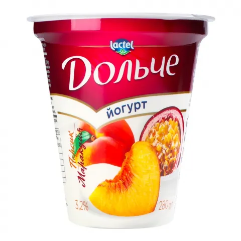 Йогурт Дольче 280 г 3,2 стак. Персик-маракуя