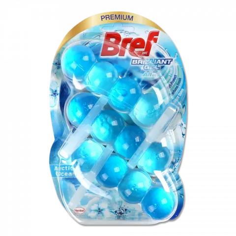 Освіж. д/унітазу Bref 3х42 г Блискучий гель Арктичний океан