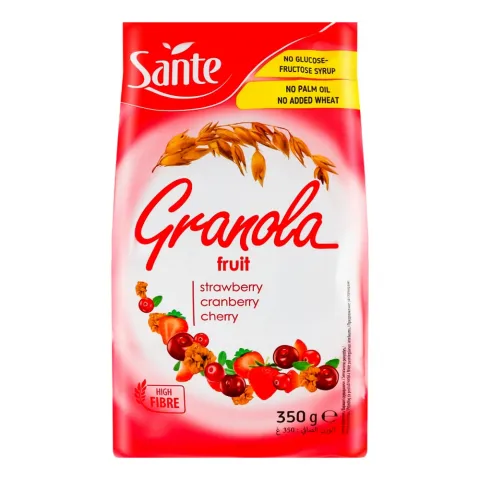 Сухий сніданок Санте Гранола 350 г з журавлиною та малиною (Польща) И969