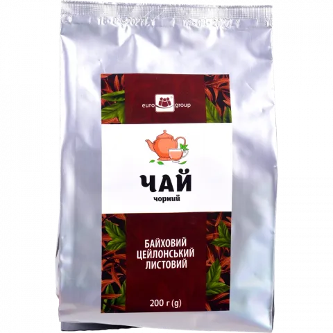 Чай Єврогруп 200 г чорн. Байховий