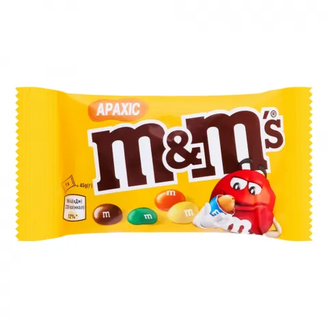 Шок драже М and М 45 г пак. з арахісом 36