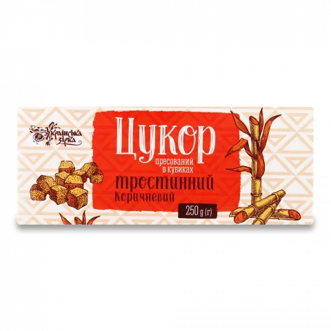 Цукор Рафінад Українська зірка 250 г тростинний коричневий