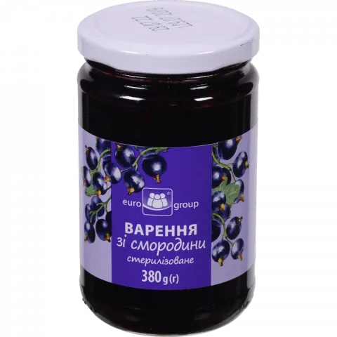 Варення Єврогруп 380 г скл. Смородина