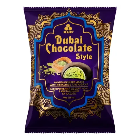 Десерт Рудь Dubai Chocolate Style 40 г з фісташкою та кадаіфі