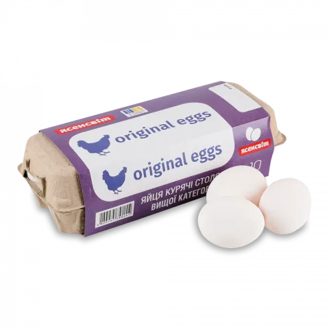 Яйця курячі Ясенсвіт (10 шт.) Оригінал С0