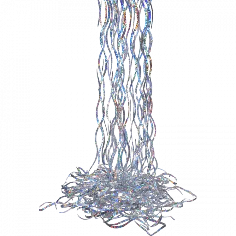 Дощик лавансовий 1х1,5 м голограма хвилястий 9195-24 срібний И252