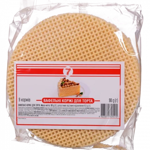 Коржі вафельні 7` 90 г`