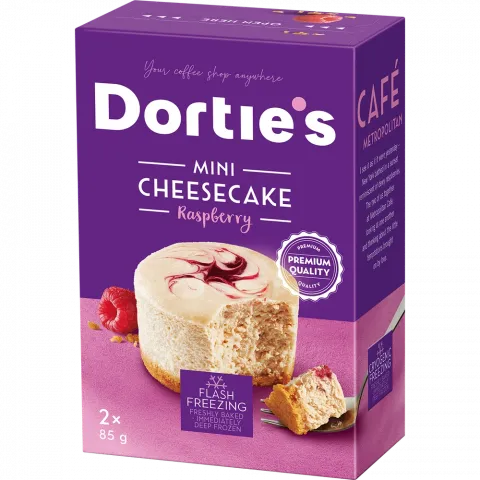 Чізкейк DORTIES міні Малиновий мармур 2х85г И761 (Чехія)