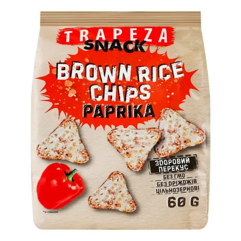 Чіпси Трапеза 60 г рисові зі смаком паприки